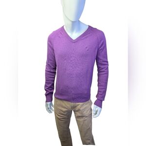 Original Penguin Purple V Neck Knit Sweater, Preppy,  Men’s Medium